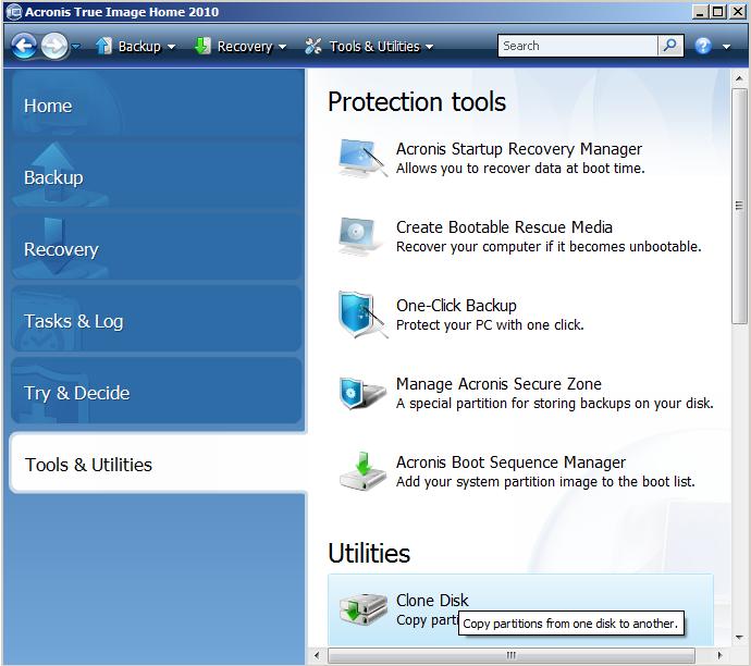 Image of DriveImage XML screen capture